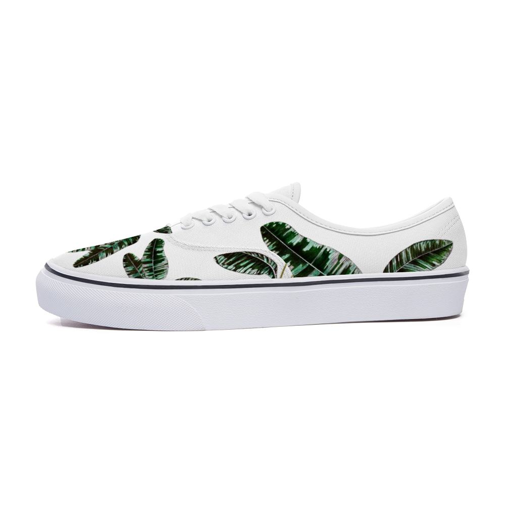 Zapatilla deportiva blanca diseño botanico ,estilo casual , sneakers, Unisex