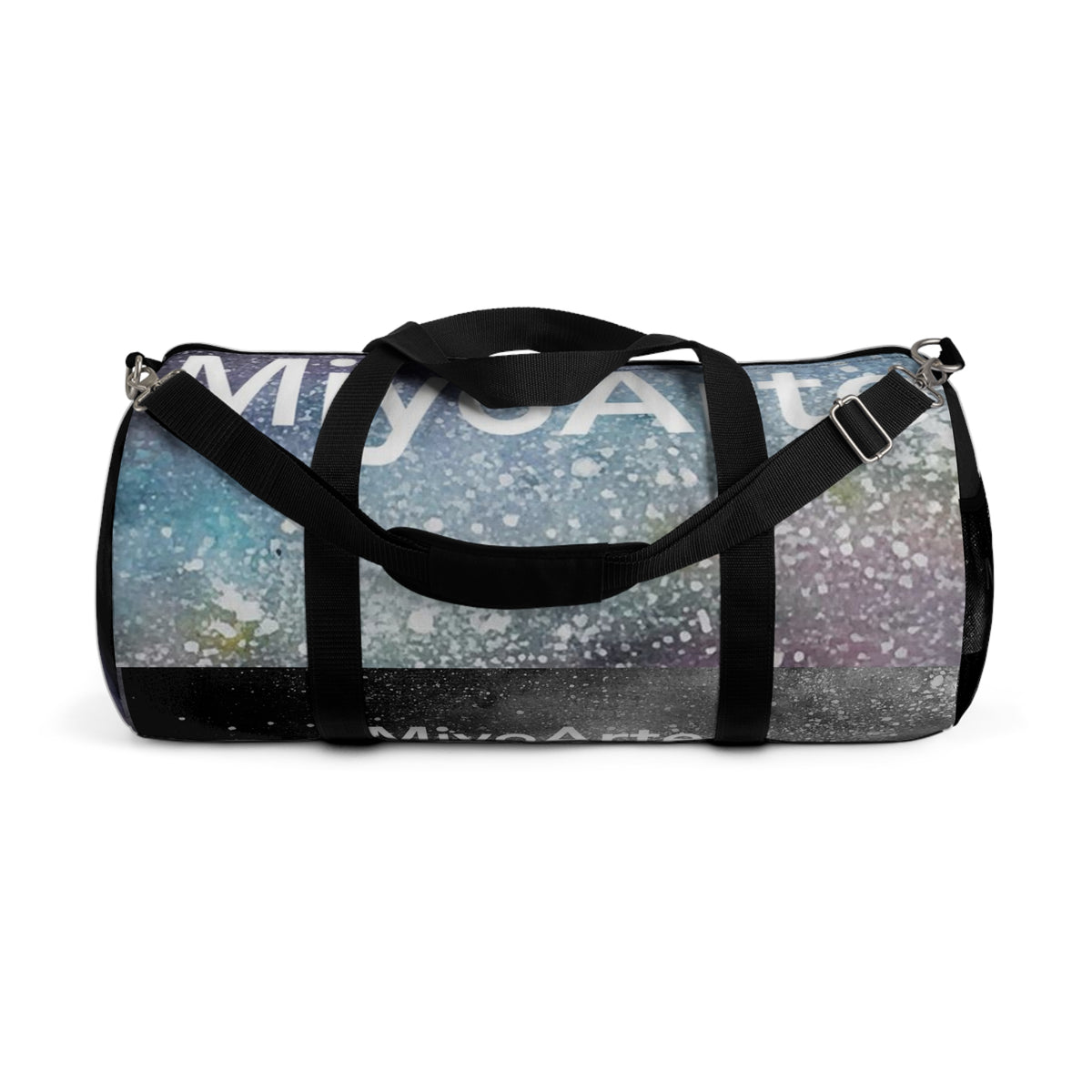Bolso deportivo galaxia colorido fondo negro ,"Coleccion Galaxia"