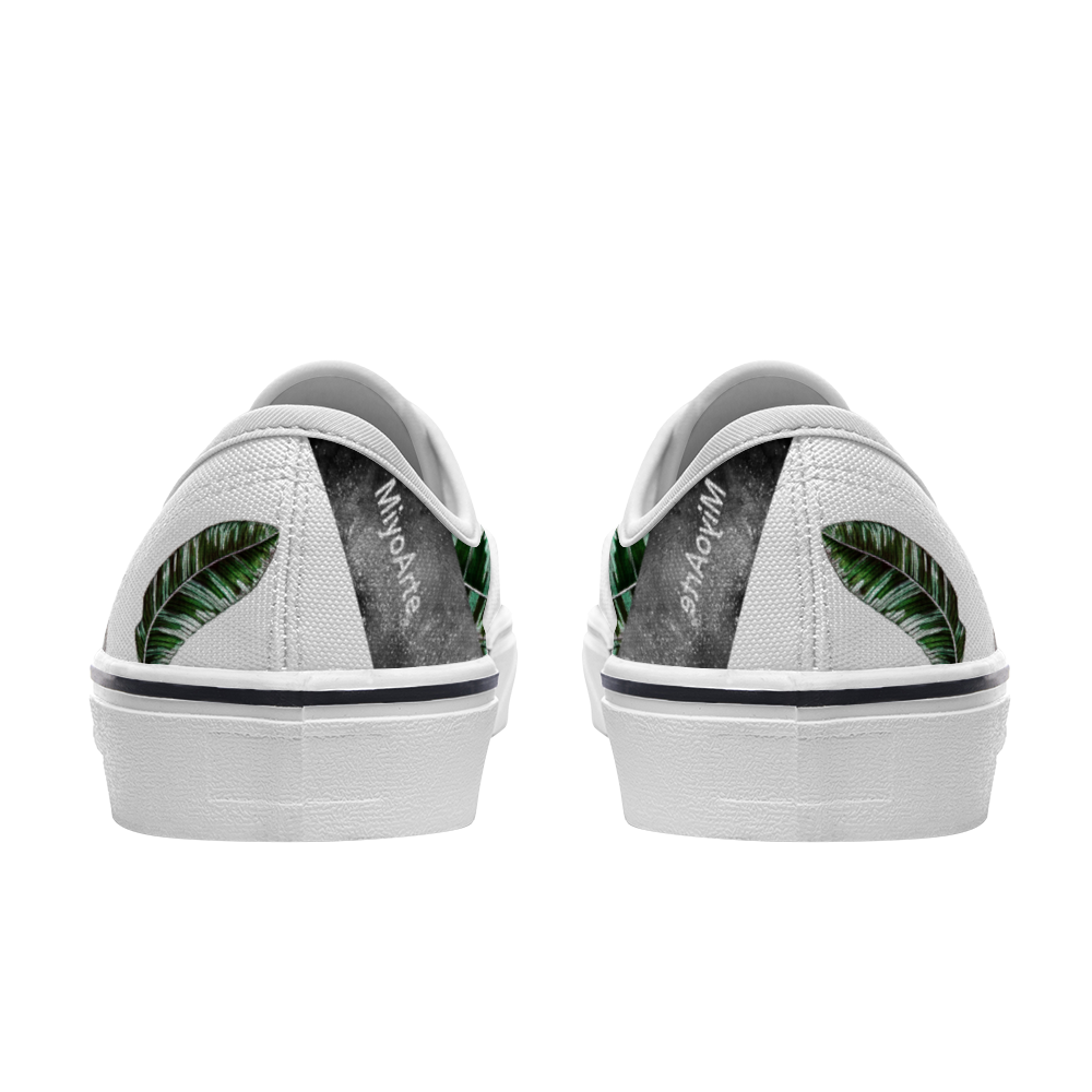 Zapatilla deportiva blanca diseño botanico ,estilo casual , sneakers, Unisex