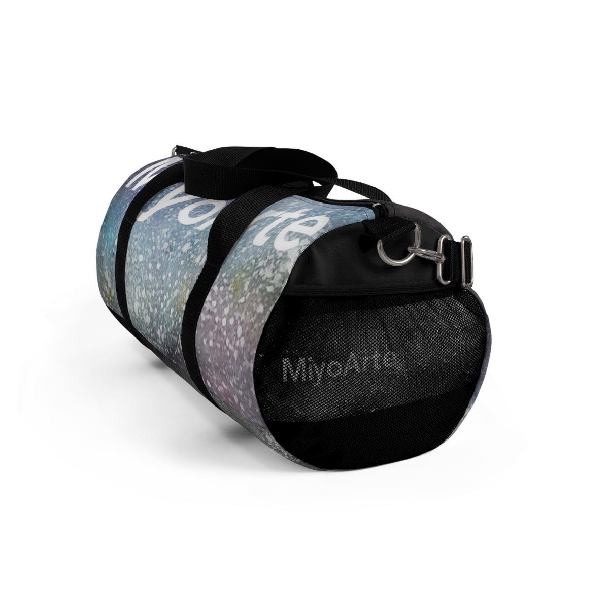 Bolso deportivo galaxia colorido fondo negro ,"Coleccion Galaxia"