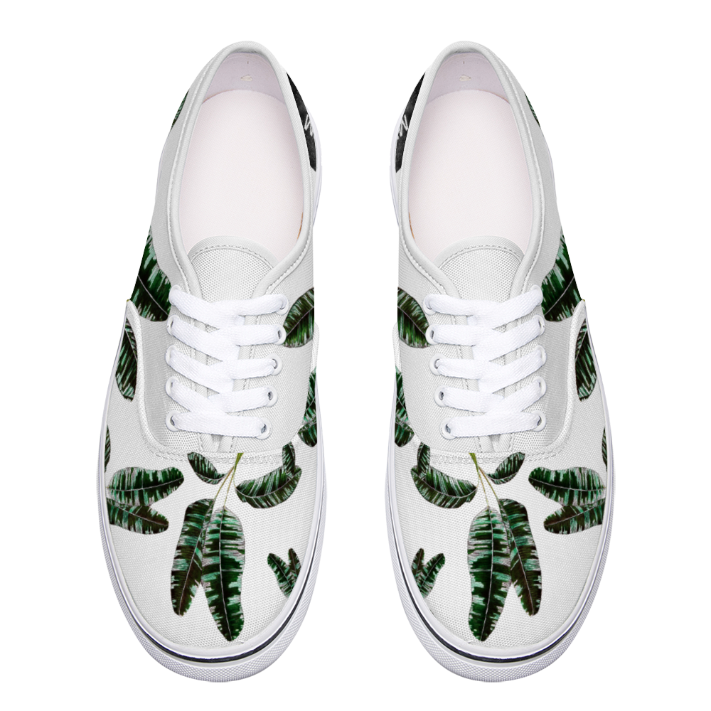 Zapatilla deportiva blanca diseño botanico ,estilo casual , sneakers, Unisex