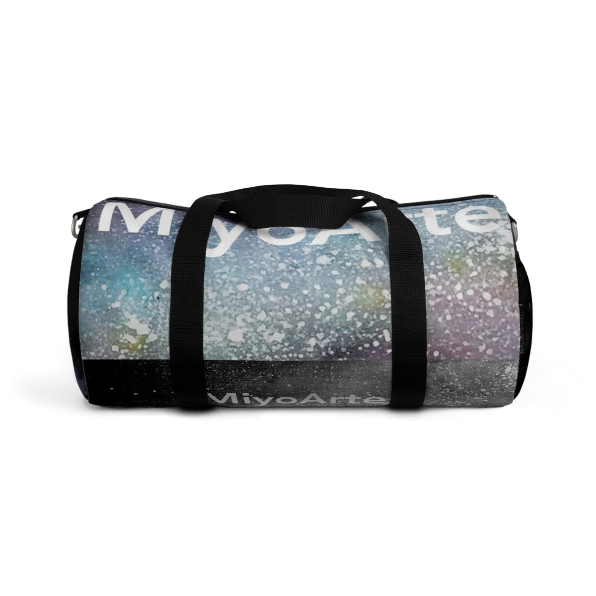 Bolso deportivo galaxia colorido fondo negro ,"Coleccion Galaxia"