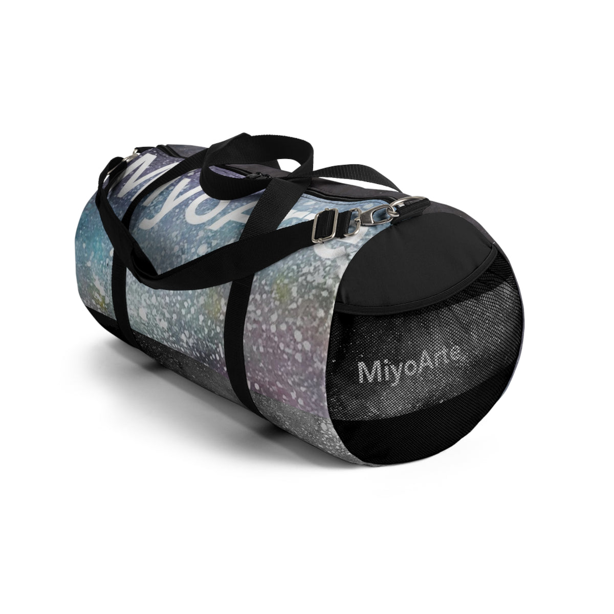 Bolso deportivo galaxia colorido fondo negro ,"Coleccion Galaxia"