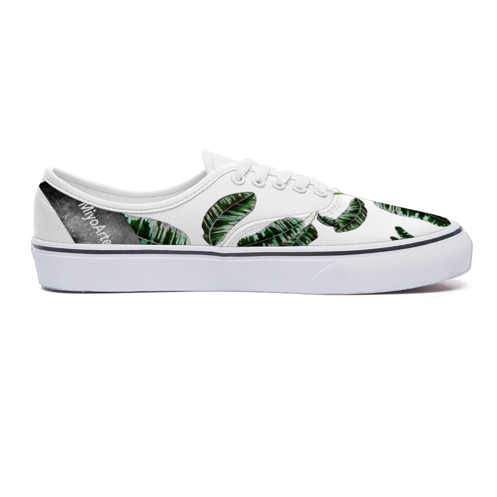 Zapatilla deportiva blanca diseño botanico ,estilo casual , sneakers, Unisex