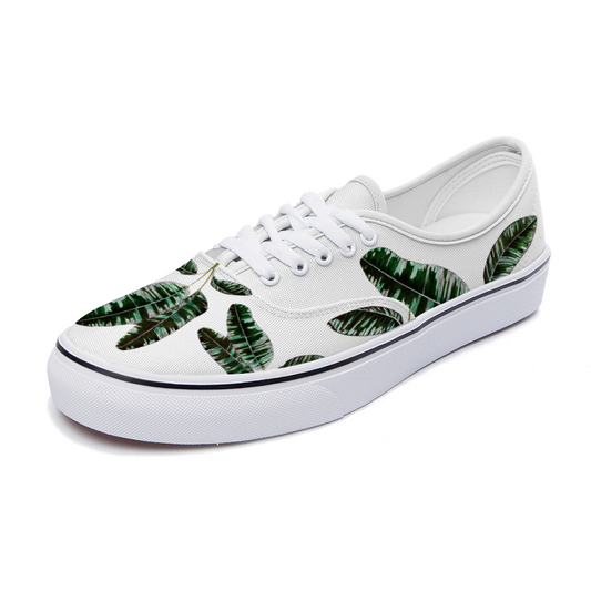 Zapatilla deportiva blanca diseño botanico ,estilo casual , sneakers, Unisex